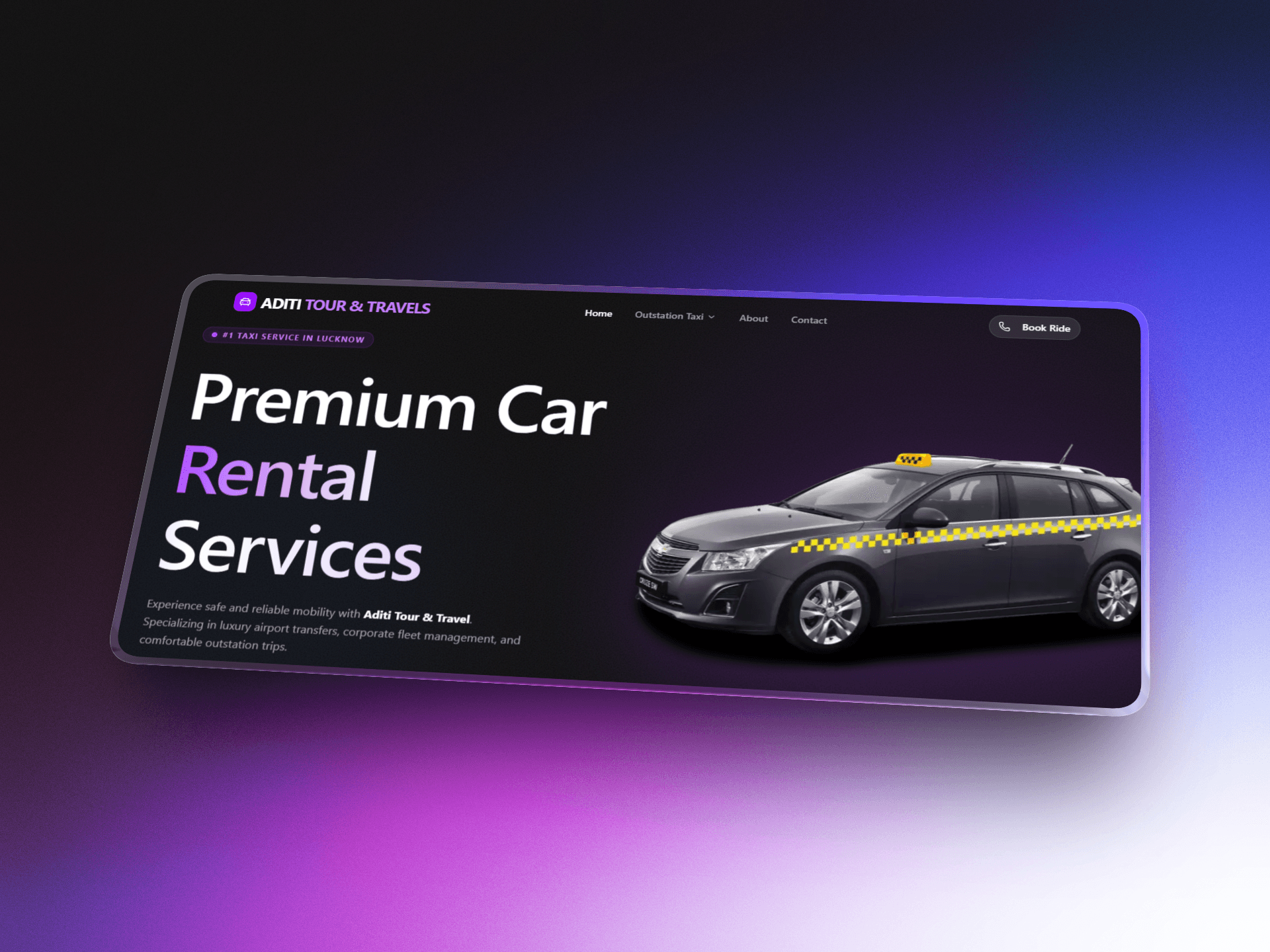 Screenshot of Aditi Tour & Travel - Commercial Platform